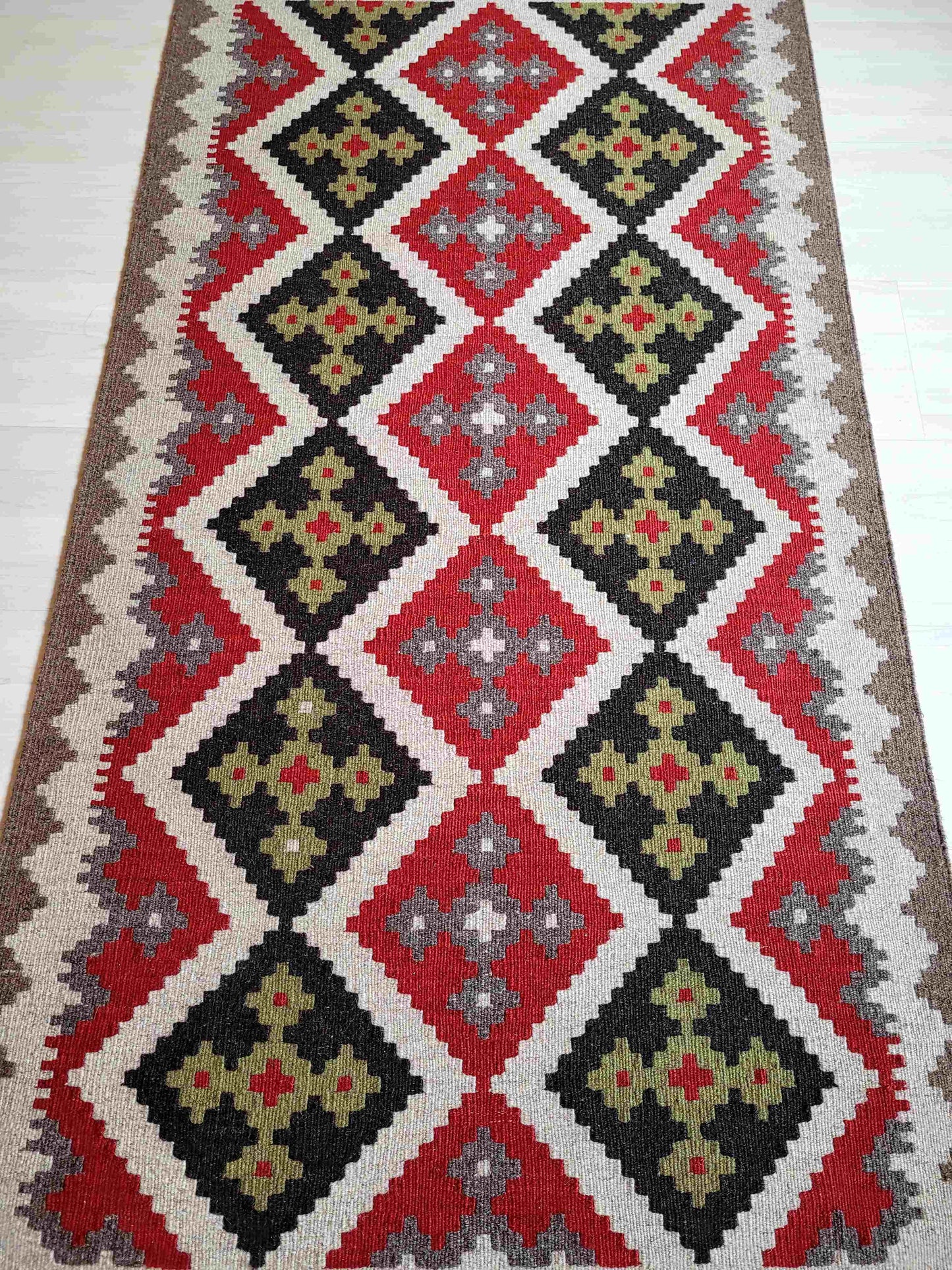 Kilim Teppich, eng gewebt