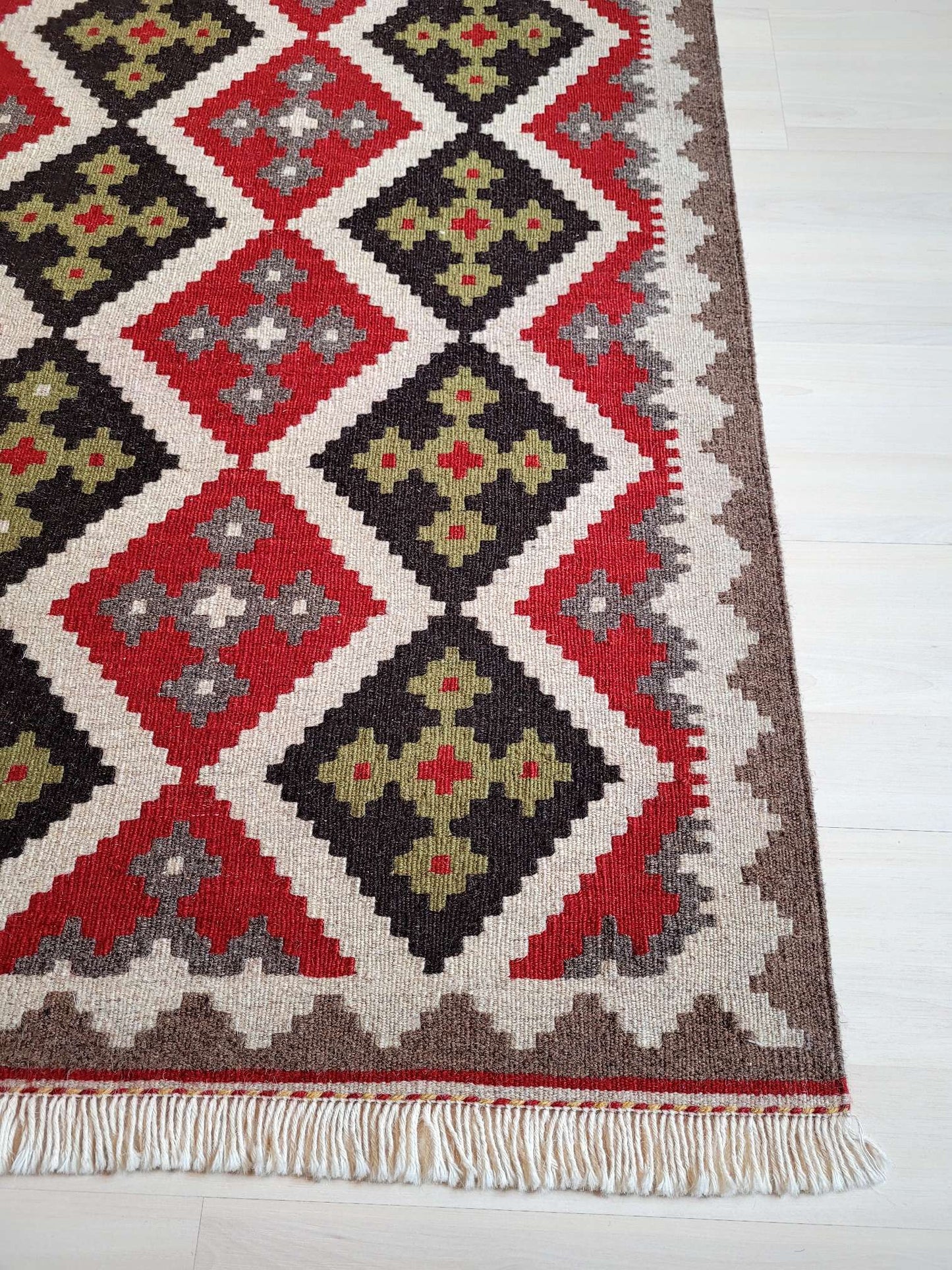 Kilim Teppich, eng gewebt