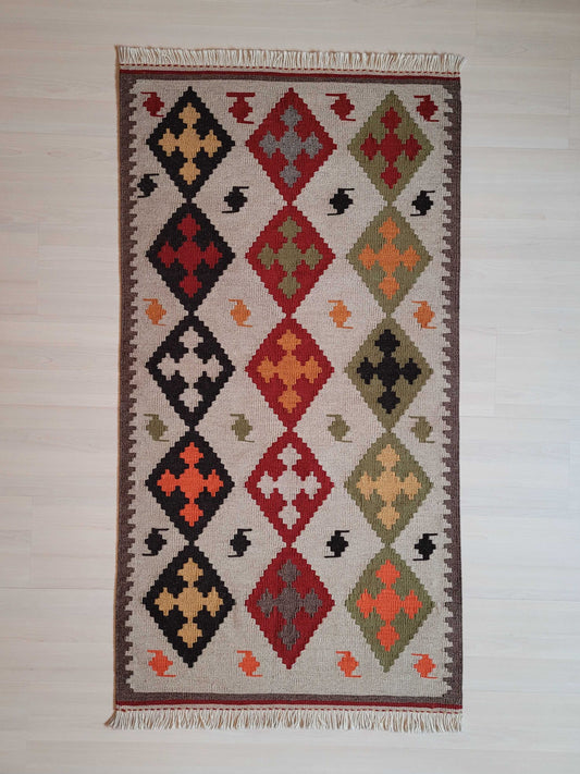 Kilim Teppich, eng gewebt