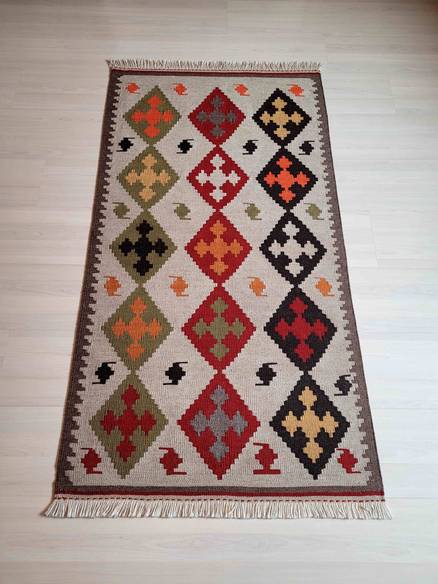 Kilim Teppich, eng gewebt