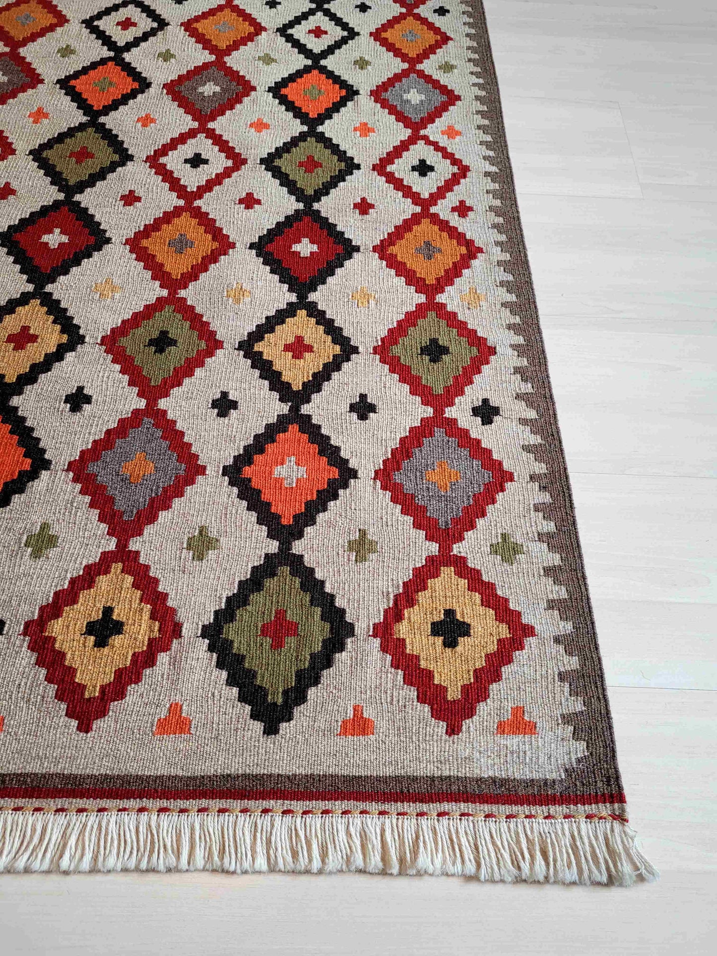 Kilim Teppich, eng gewebt