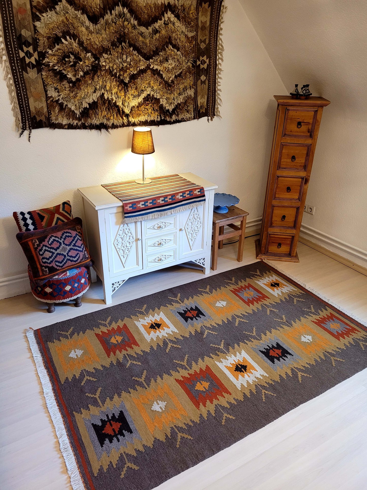 Kilim Qashqai, fein und eng gewebt