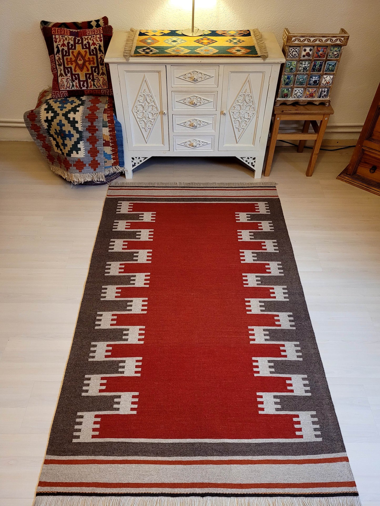 Kilim Qashqai, fein und eng gewebt