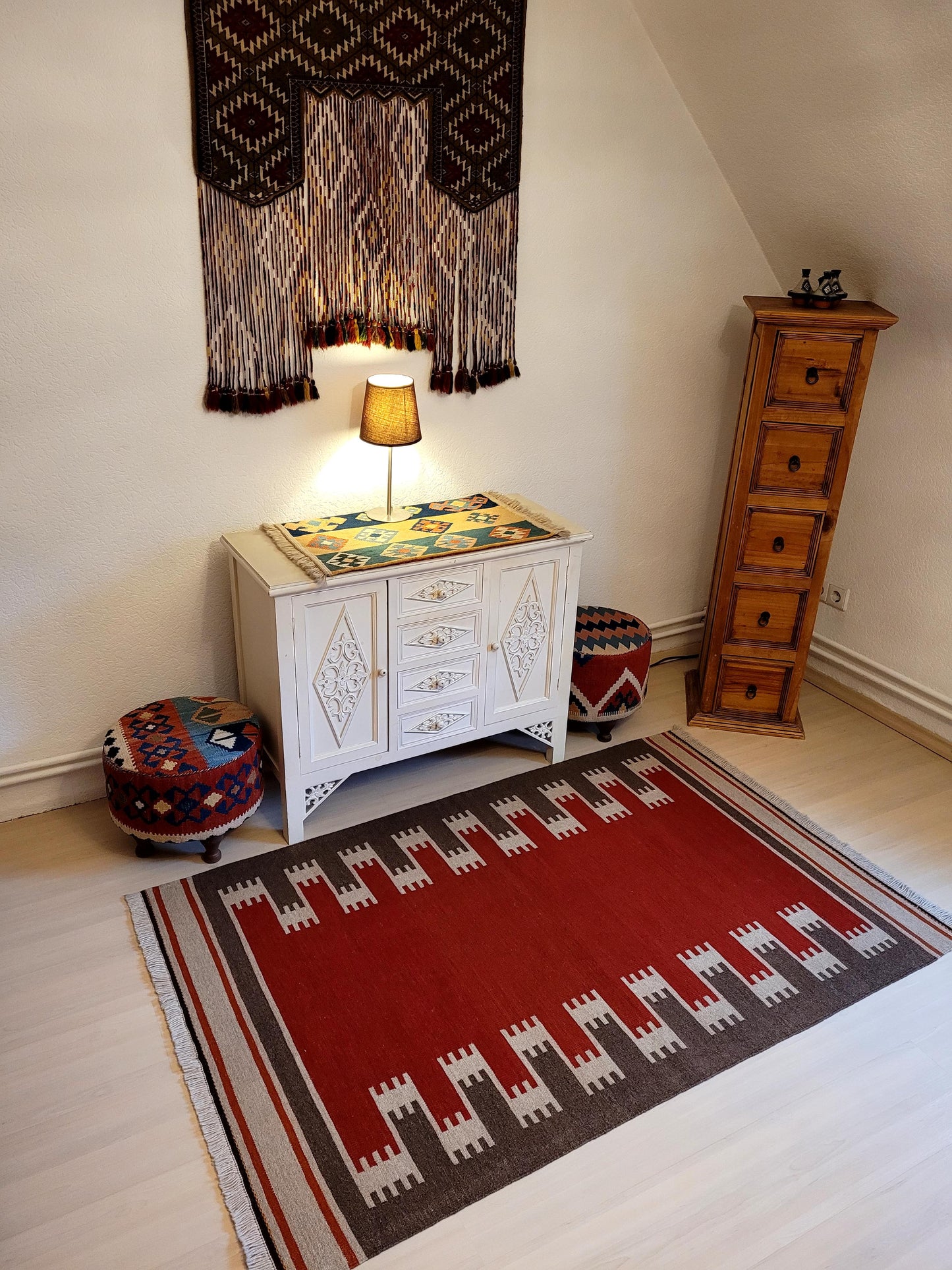 Kilim Qashqai, fein und eng gewebt