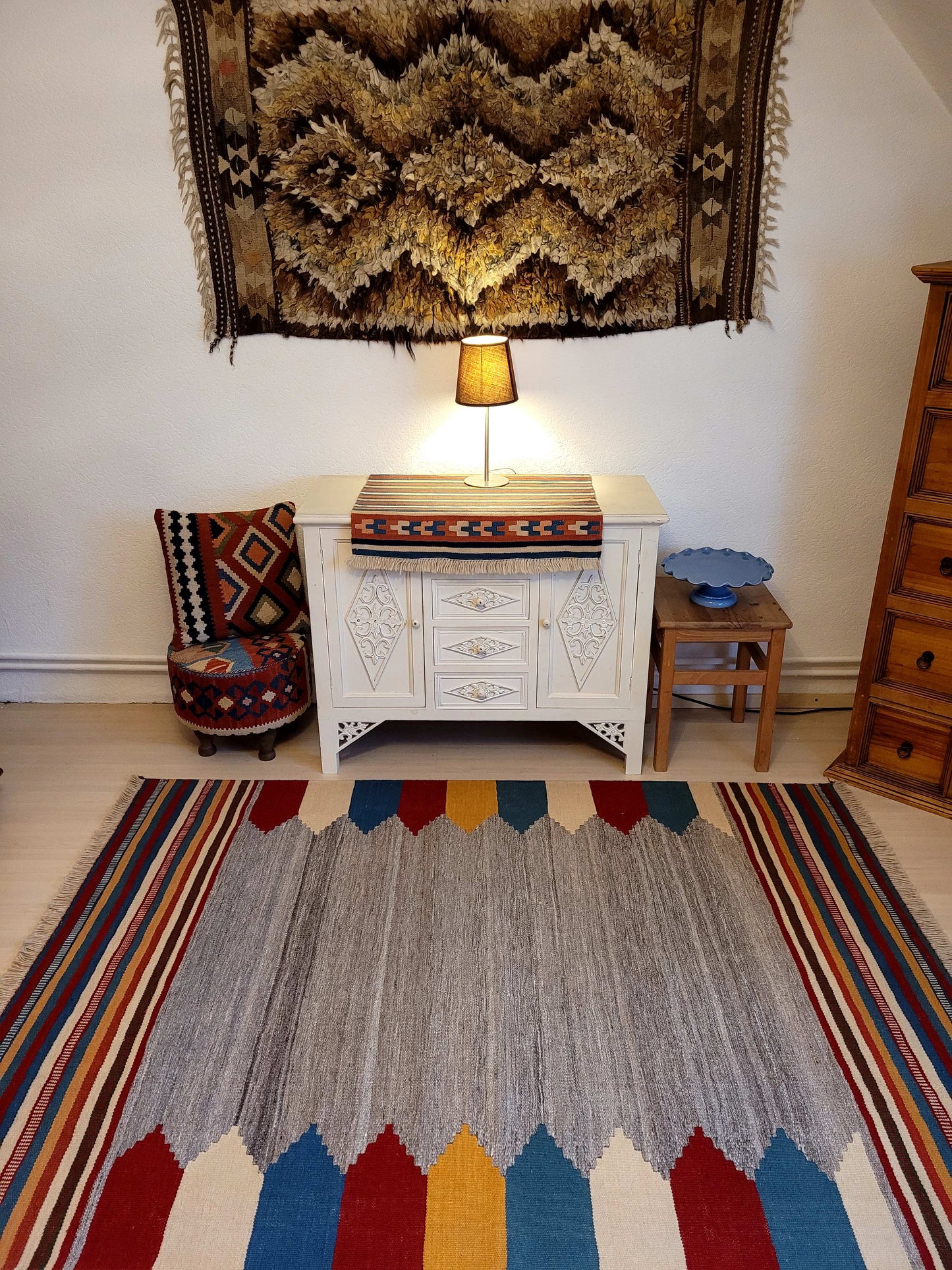 Kilim Qashqai, fein und eng gewebt